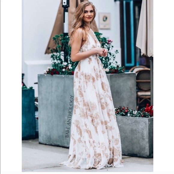 Showstopper! Velvet floral tulle maxi white dress - Picture 6 of 8